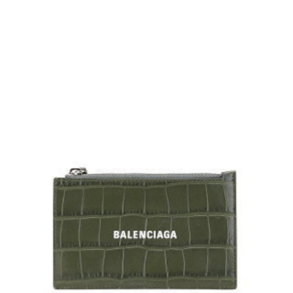 BALENCIAGA Case Khaki Green leather - Picture 1 of 8